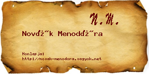 Novák Menodóra névjegykártya
